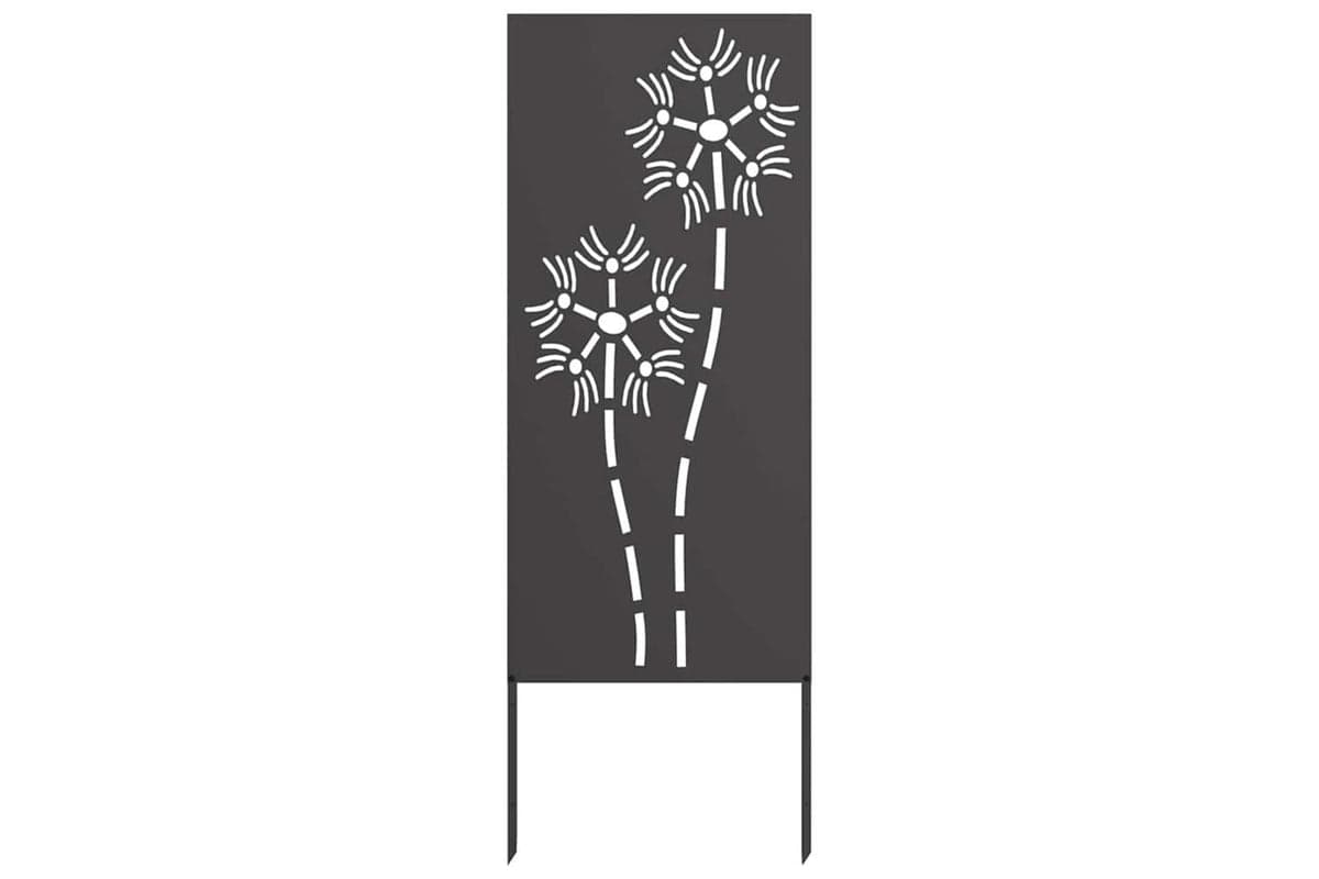 Garden Privacy Screen Black 50 X140cm Cold-rolled Steel