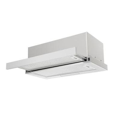 CDA 60cm Telescopic Canopy Cooker Hood - Silver