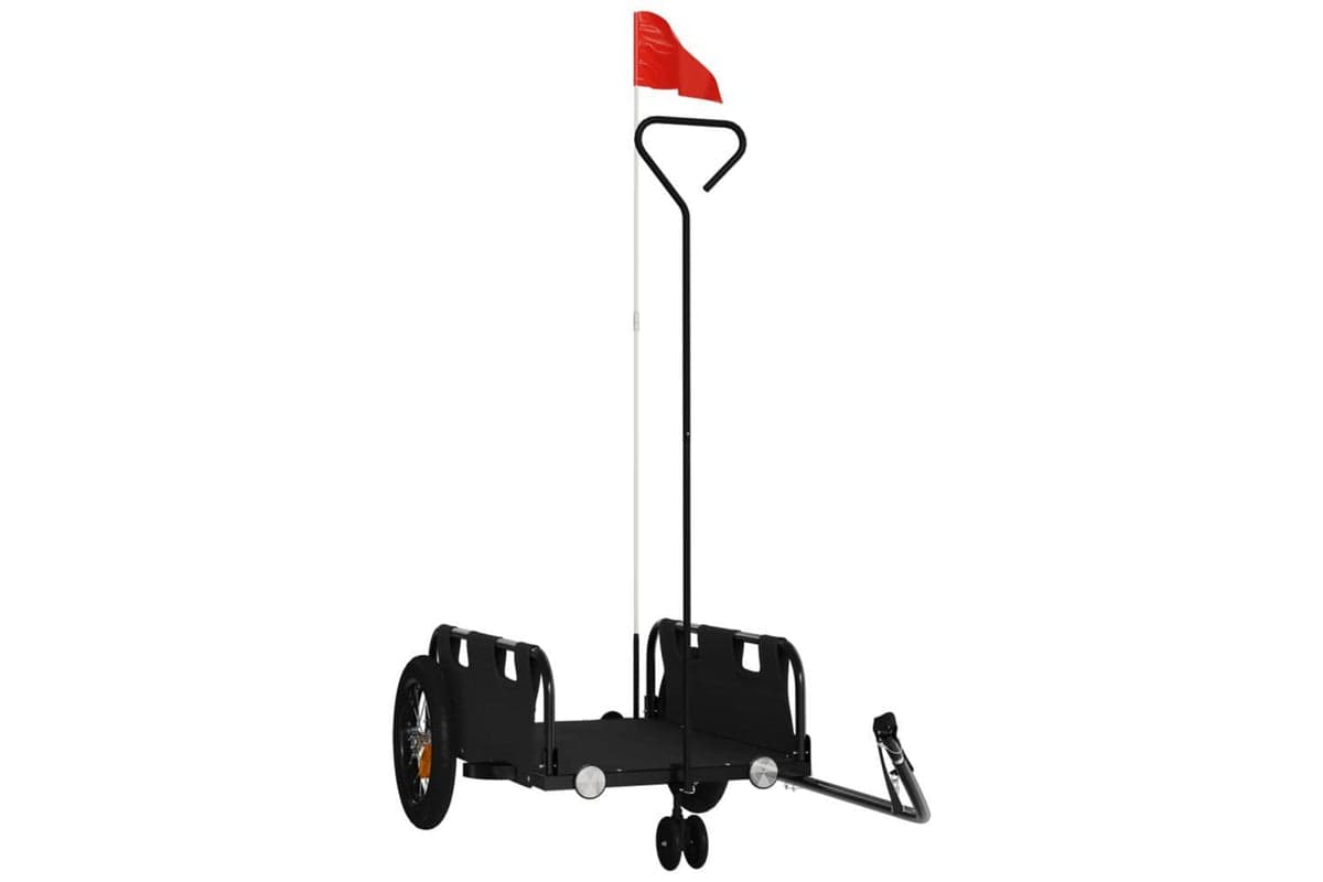 Vidaxl Bike Trailer Black Oxford Fabric And Iron