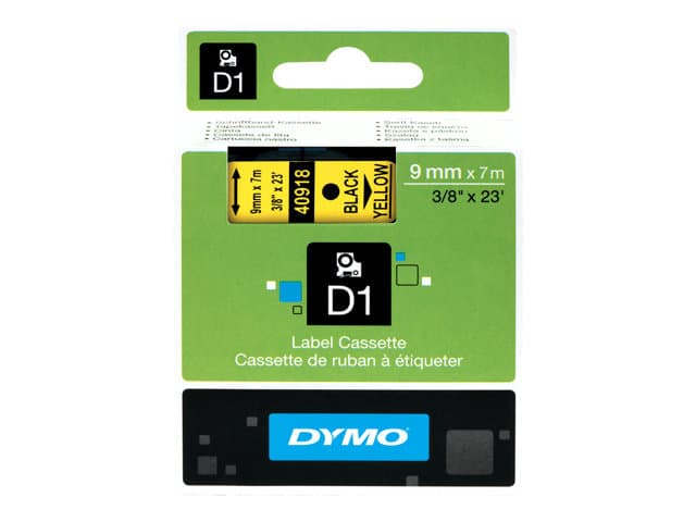 DYMO - D1 - label tape - 1 cassette(s) - Roll (0.9 cm x 7 m)
