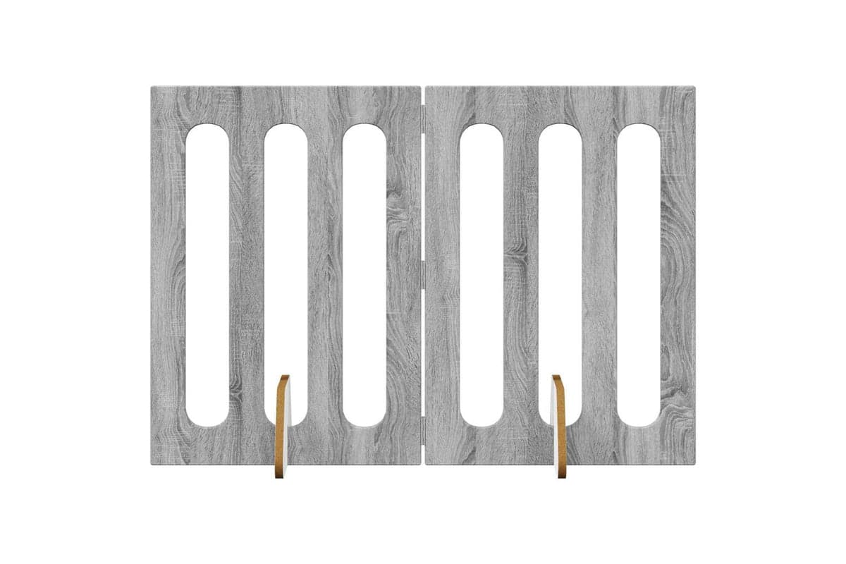 Vidaxl Folding Pet Fence 2 Pcs Grey Sonoma 1005 X 38 X 70 Cm