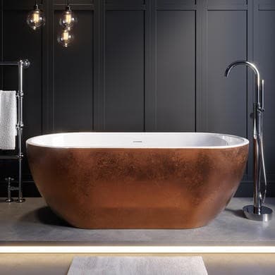 Copper Effect Freestanding Double Ended Bath 1650 x 750mm - Lisbon