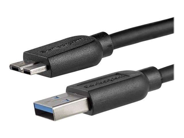 STARTECH.COM - StarTech 2m 6ft Slim USB 3.0 A to Micro B Cable M/M - Mobile Charge Sync USB 3.0 Micro B Cable for Smartphones and Tablets (USB3AUB2MS) - USB cable - Micro-USB Type B to USB Type A - 2 m