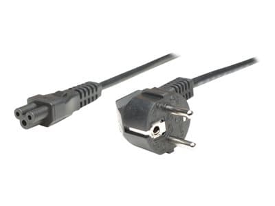 MANHATTAN - Power Cord/Cable, Euro 2-pin (CEE 7/4) plug to C5 Female (cloverleaf/triangular), 1.8m, 16A, Lifetime Warranty, Polybag - power cable - IEC 60320 C15 to CEE 7/4 - 1.8 m