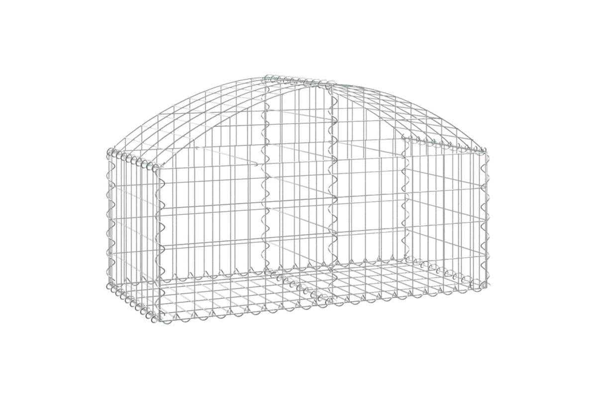 vidaXL 153432 Arched Gabion Basket 100x50x40/60cm Galvanised Iron