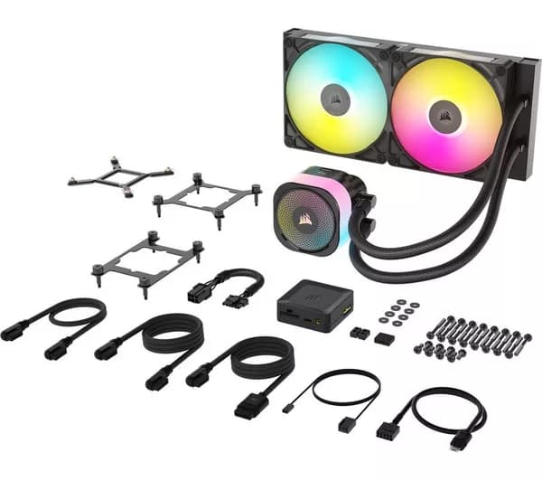 CORSAIR iCUE LINK TITAN 280 RX RGB Liquid 280 mm CPU Cooler - RGB LED, Black