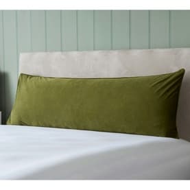 Velvet Bolster Cushion Olive
