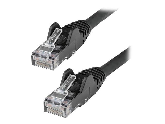 STARTECH.COM - Startech 1m LSZH CAT6 Ethernet Cable, 10 Gigabit Snagless RJ45 100W PoE Network Patch Cord with Strain Relief, CAT 6 10GbE UTP, Black, Individually Tested/ETL, Low Smoke Zero Halogen - Category 6 - 24AWG (N6LPATCH1MBK) - patch cable - 1 m - black