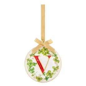 Enamel Letter V Decoration