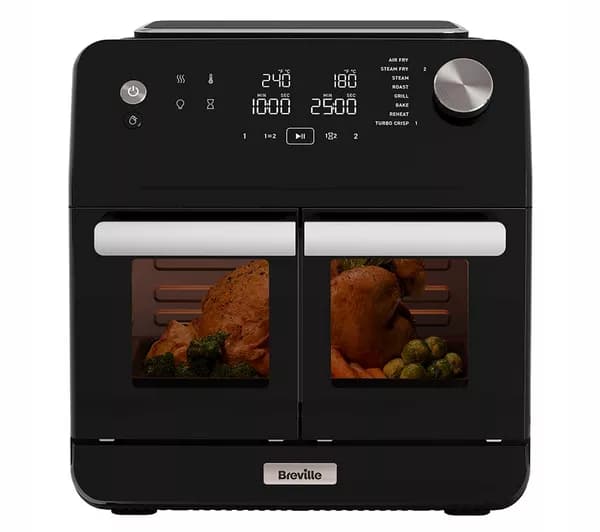BREVILLE Halo Flexi Steam VDF135 Air Fryer - Black