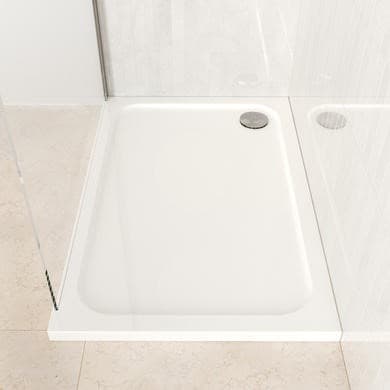 White – Rectangular Shower Tray – Stone Resin – Pearl
