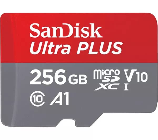 SANDISK Ultra Plus Class 10 microSDXC Memory Card, V10 - 256 GB