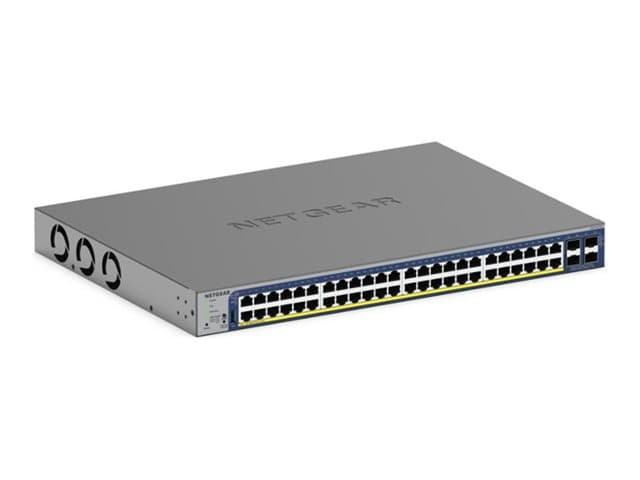 NETGEAR - Smart GS752TXUP - V3 - switch - L3 Lite - smart - 48 x 10/100/1000 (PoE++) + 4 x 10 Gigabit SFP+ - desktop, rack-mountable - PoE++