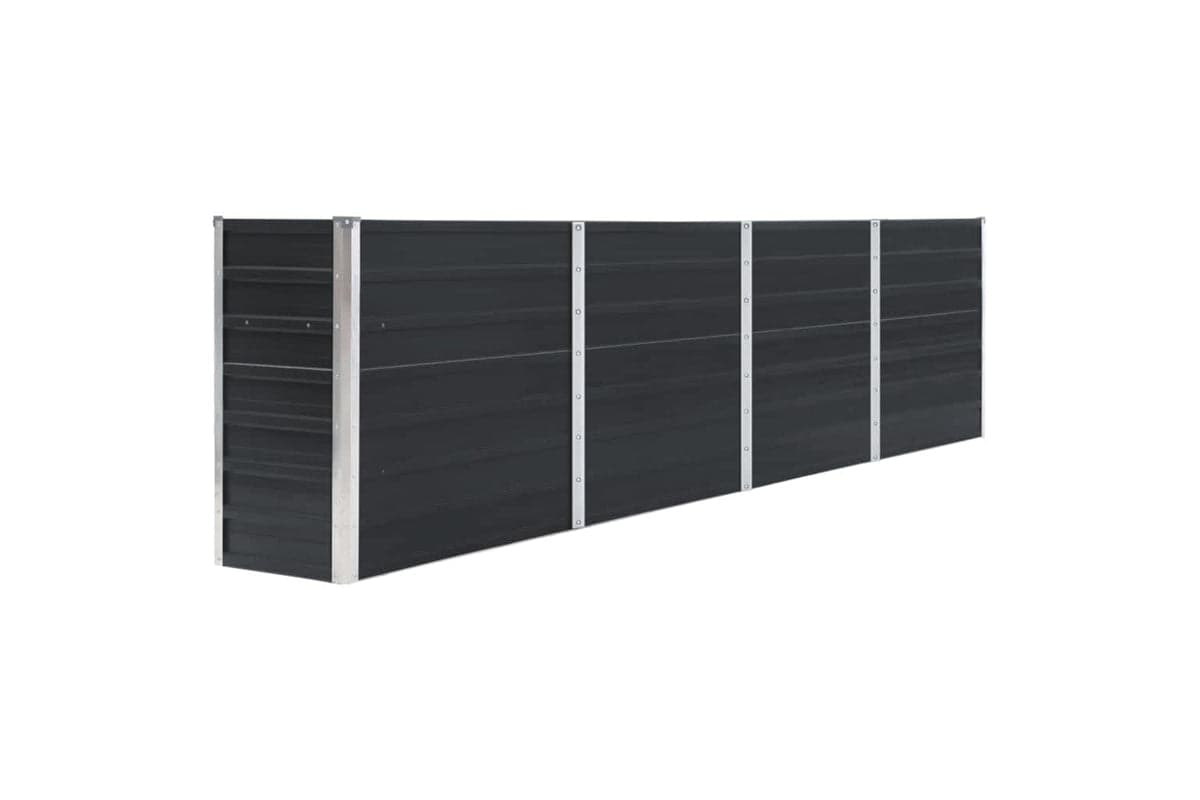 vidaXL 47051 Raised Garden Bed 320x40x77cm Galvanised Steel Anthracite
