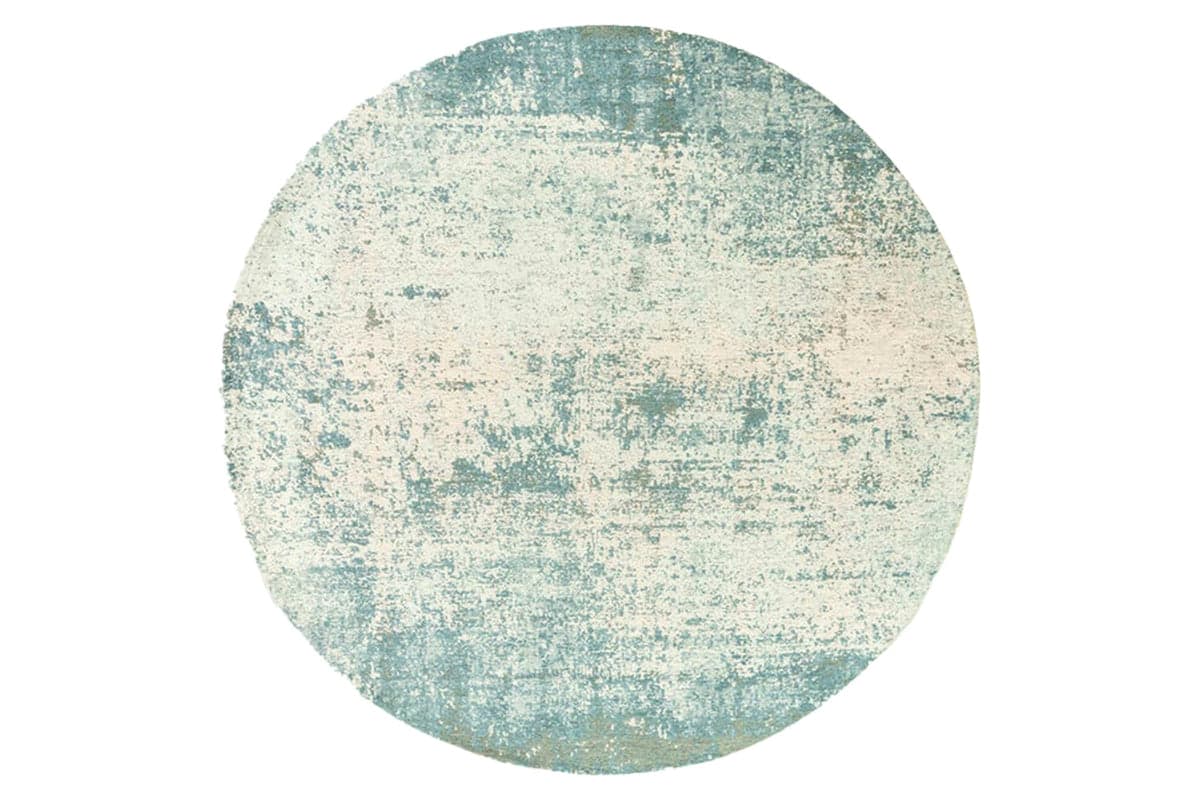 Louis De Poortere | Virgin Land Eco Round Rug | Blue | 240 x 240 cm