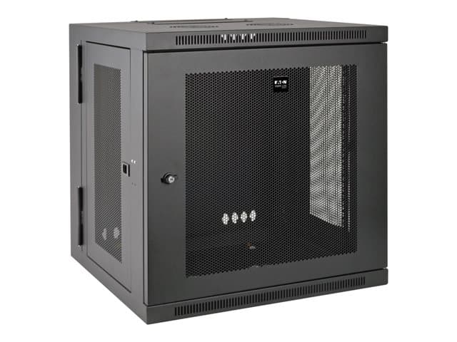 Tripp Lite - Eaton Tripp Lite Series 12U Wall Mount Rack Enclosure Server Cabinet Hinged Doors/Sides - Rack cabinet - wall mountable - black - 12U - 19"