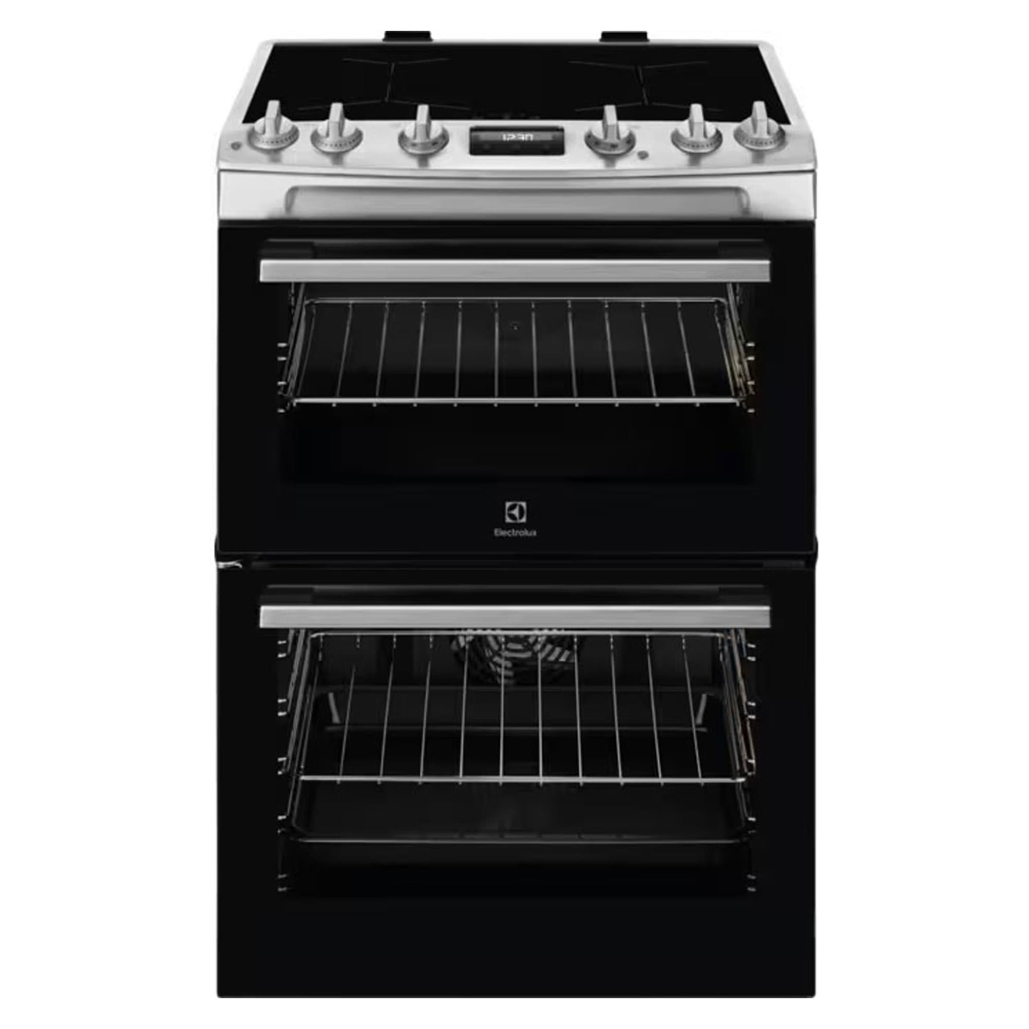 60cm Cooker with Induction Double Oven Stainless Steel