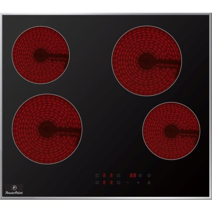 PowerPoint P154MDTCSS, 60cm, Ceramic Hob, Black