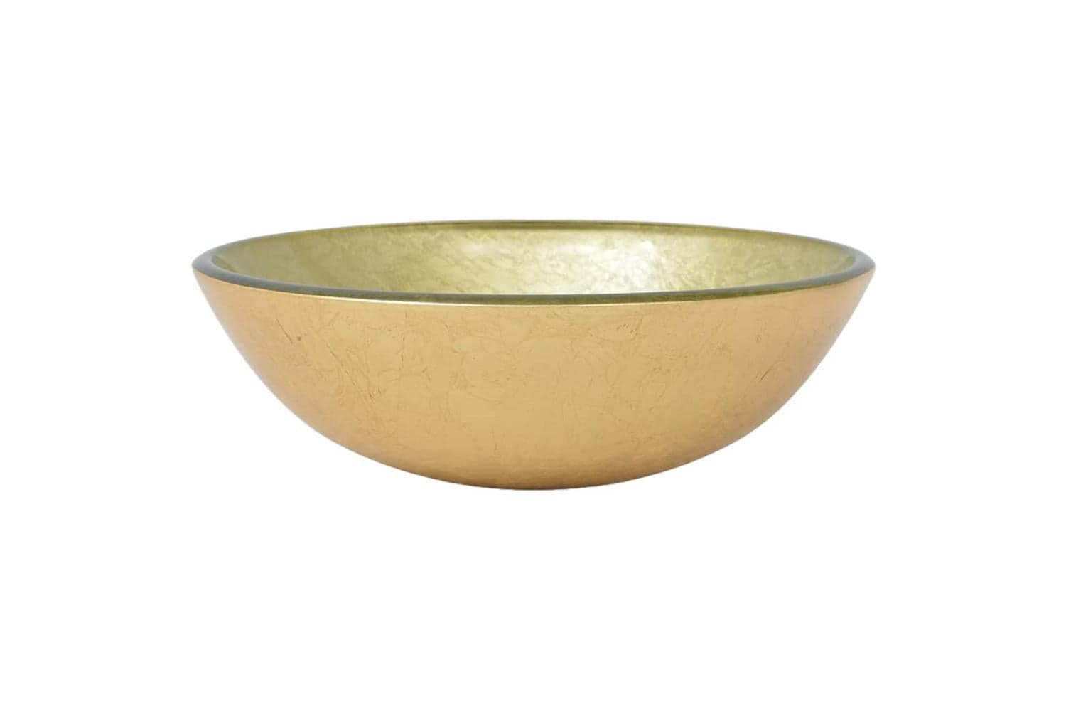 Vidaxl 142233 Basin Tempered Glass 42 Cm Gold