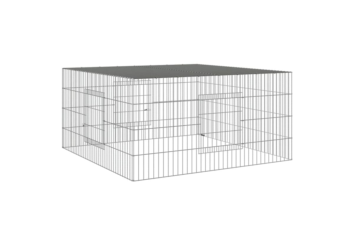 vidaXL 171562 Rabbit Cage 110x110x55cm Galvanised Iron