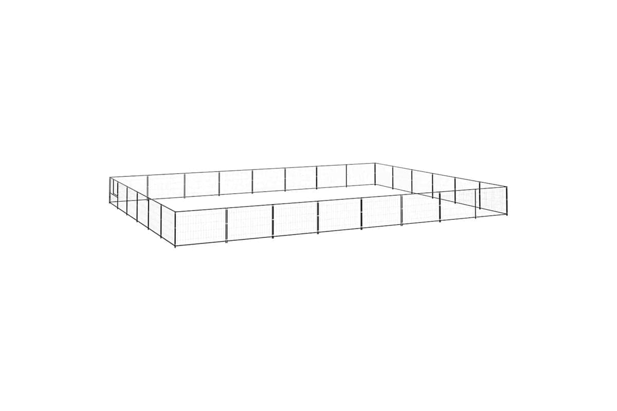 Vidaxl 3082171 Dog Kennel Black 48 M2 Steel