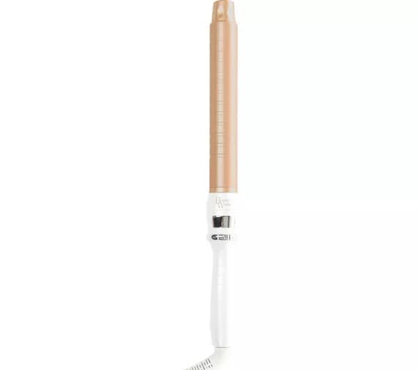 BEAUTY WORKS Professional Styler Curling Tongs - White & Gold