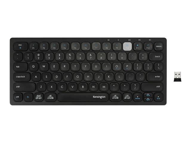 KENSINGTON - Multi-Device Dual Wireless Compact Keyboard - keyboard - English - black Input Device