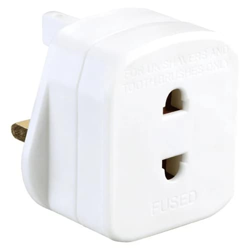 Masterplug 1A Shaver Adaptor - White | SHADC-MP
