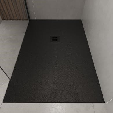Black –  Anti-Slip – Rectangular Shower Tray – Slimline 27mm – Stone Resin –Sileti