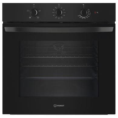 Refurbished Indesit Click&Clean Electric Single Fan Oven - Black