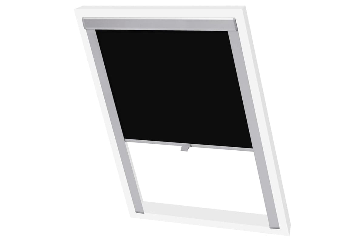 Vidaxl Blackout Roller Blinds Black F06