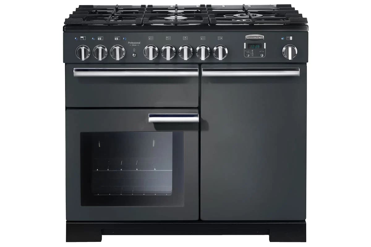 Rangemaster Professional Deluxe 100cm Dual Fuel Range Cooker | PDL100DFFSL/C | Slate