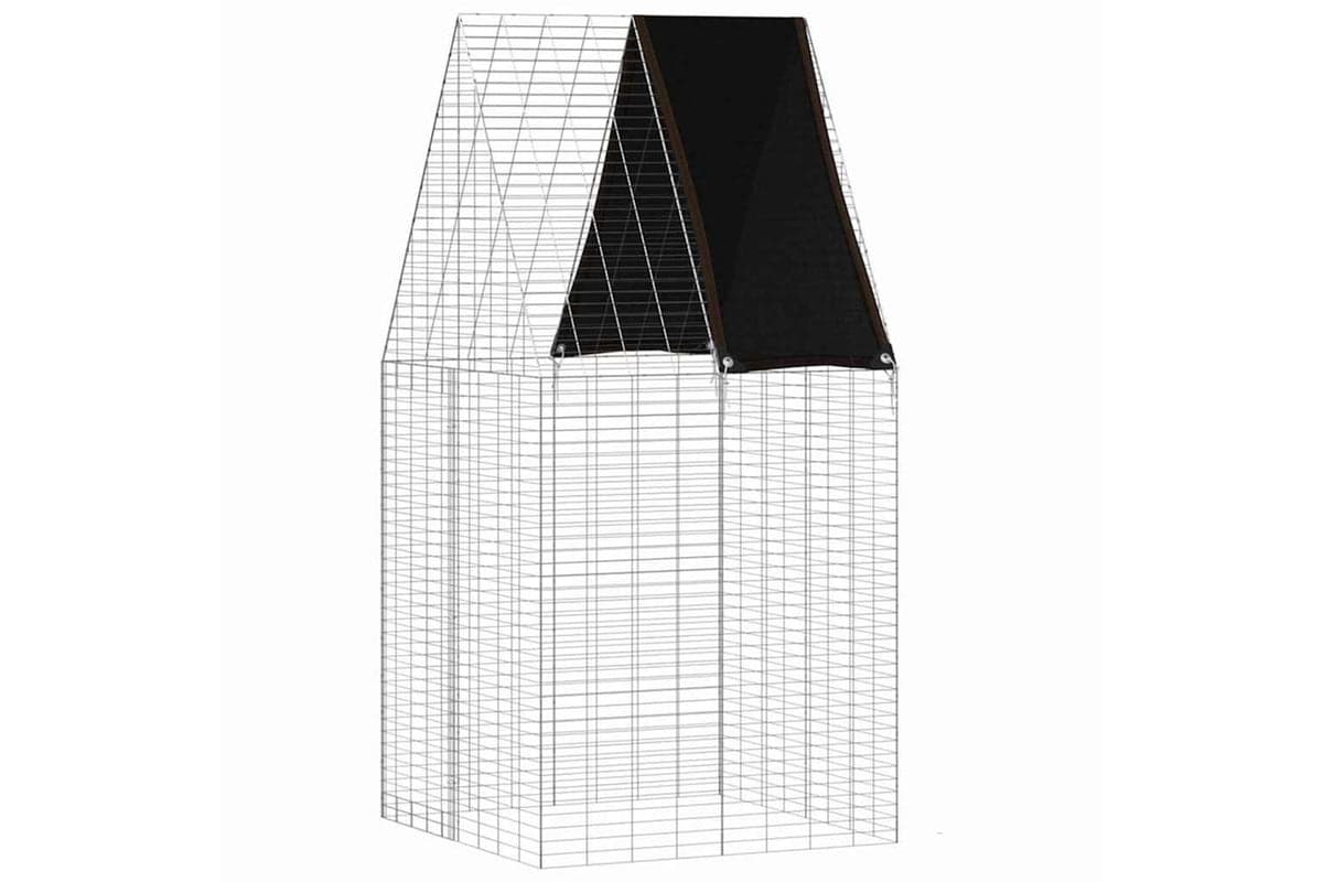 Vidaxl Rabbit Cage Silver 100 X 100 X 210 Cm Galvanised Steel
