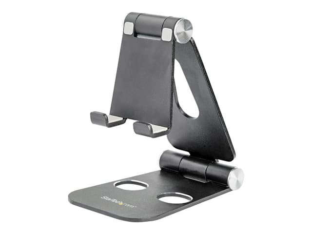 Startech Phone and Tablet Stand, Foldable Universal Mobile Device Holder for Smartphones & Tablets, Adjustable Multi-Angle Viewing Ergonomic Cell Phon