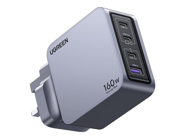 Ugreen - Nexode Pro series power adapter - GaN - 3 x USB-C, USB - 160 Watt