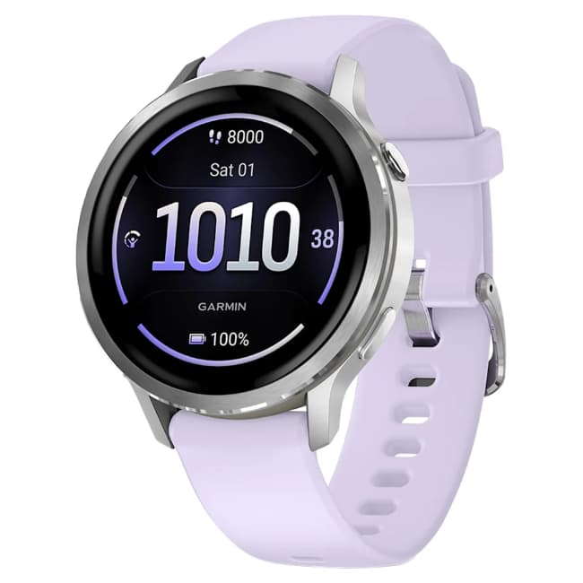 Garmin Venu 4 Smart Watch (41mm) - Silver with Periwinkle Silicone Band | 010-03013-01