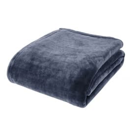 Raschel Velvet Throw Navy
