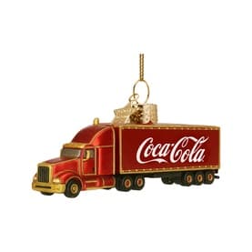 Coca Cola Truck Glass Tree Decoration 6cm