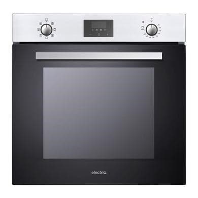 electriQ Electric Fan Assisted Single Oven with LED Timer - Stainless Steel