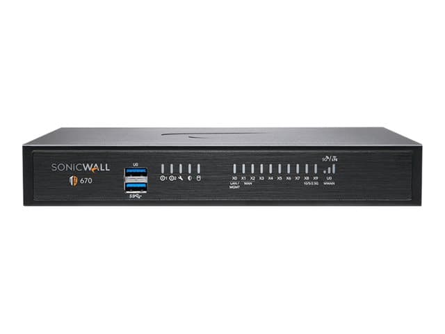 SONICWALL - Notice: This is a High Availability (HA) Firewall, designed to work as part of a redundant pair. It requires a primary firewall unit to function and cannot operate as a standalone device. SonicWall TZ670 High Availability security appliance 10Gb