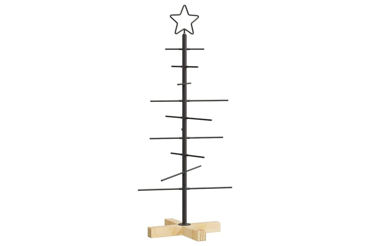 Vidaxl Metal Christmas Tree With Stand Black 90 Cm Powder-coated Steel