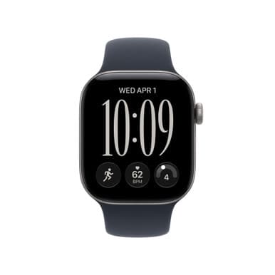 Apple Watch Series 12 GPS + Cellular 46mm Space Grey Aluminium Case with Navy Blue Sport Band - M/L | MJG74MP/A