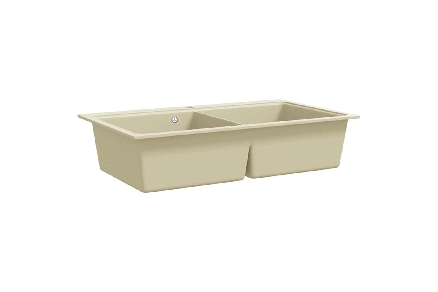 Vidaxl Granite Kitchen Sink Double Basins Beige