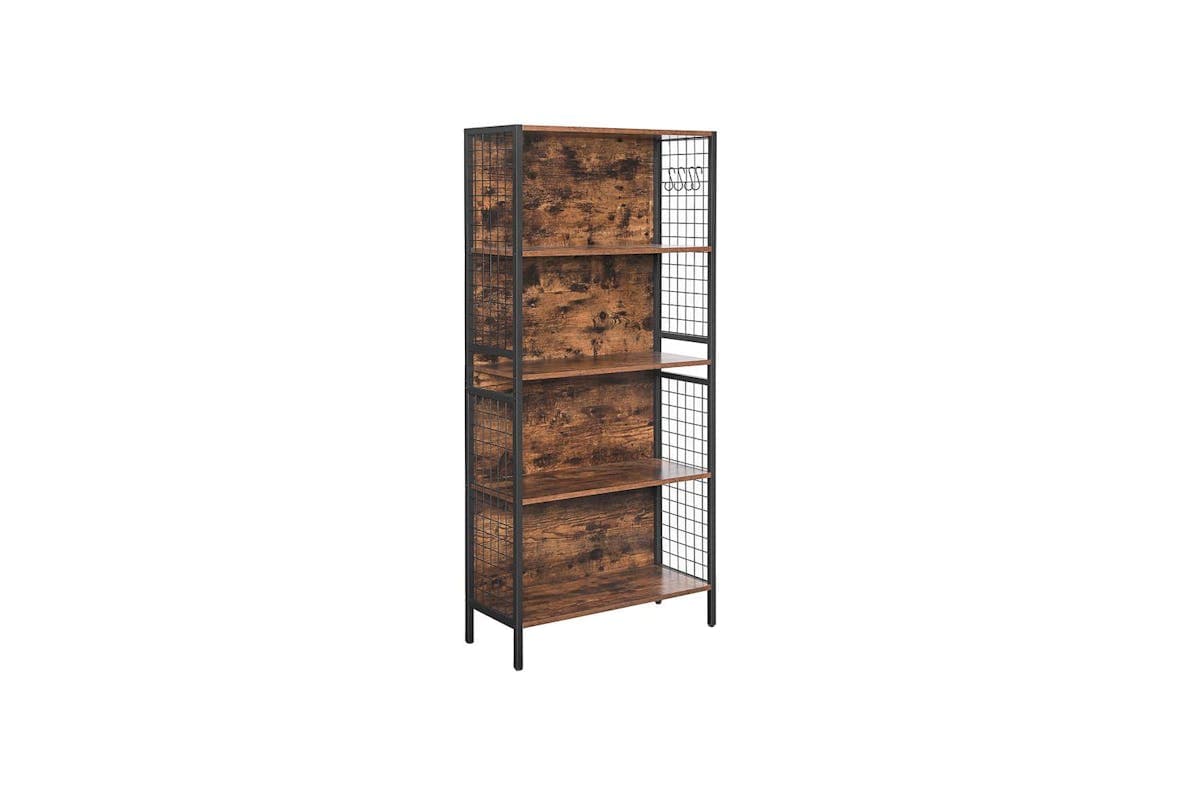 Vasagle Bookcase | Particleboard And Steel | 74 X 30 X 155 Cm