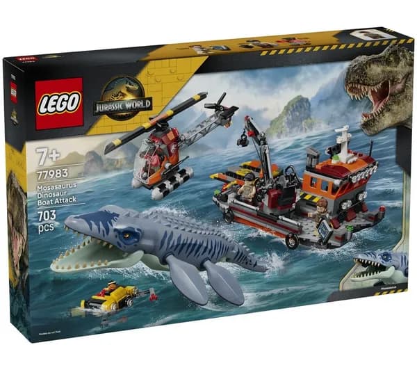LEGO Jurassic World 77983 Mosasaurus Dinosaur Boat Attack Set