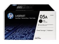 HP - 05A - 2-pack - black - original - LaserJet - toner cartridge (CE505D)
