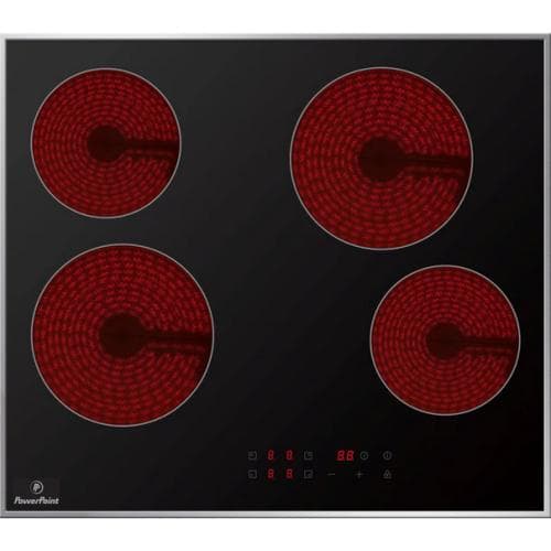 POWERPOINT            60CM 4 ZONES CERAMIC HOB - TOUCH CONTROL - STAINLESS STEEL TRIM