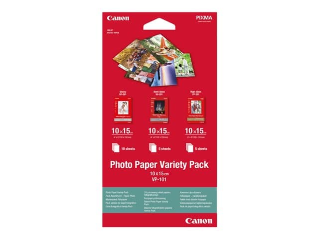 CANON - Variety Pack VP-101 - photo paper kit - 15 sheet(s) - 100 x 150 mm