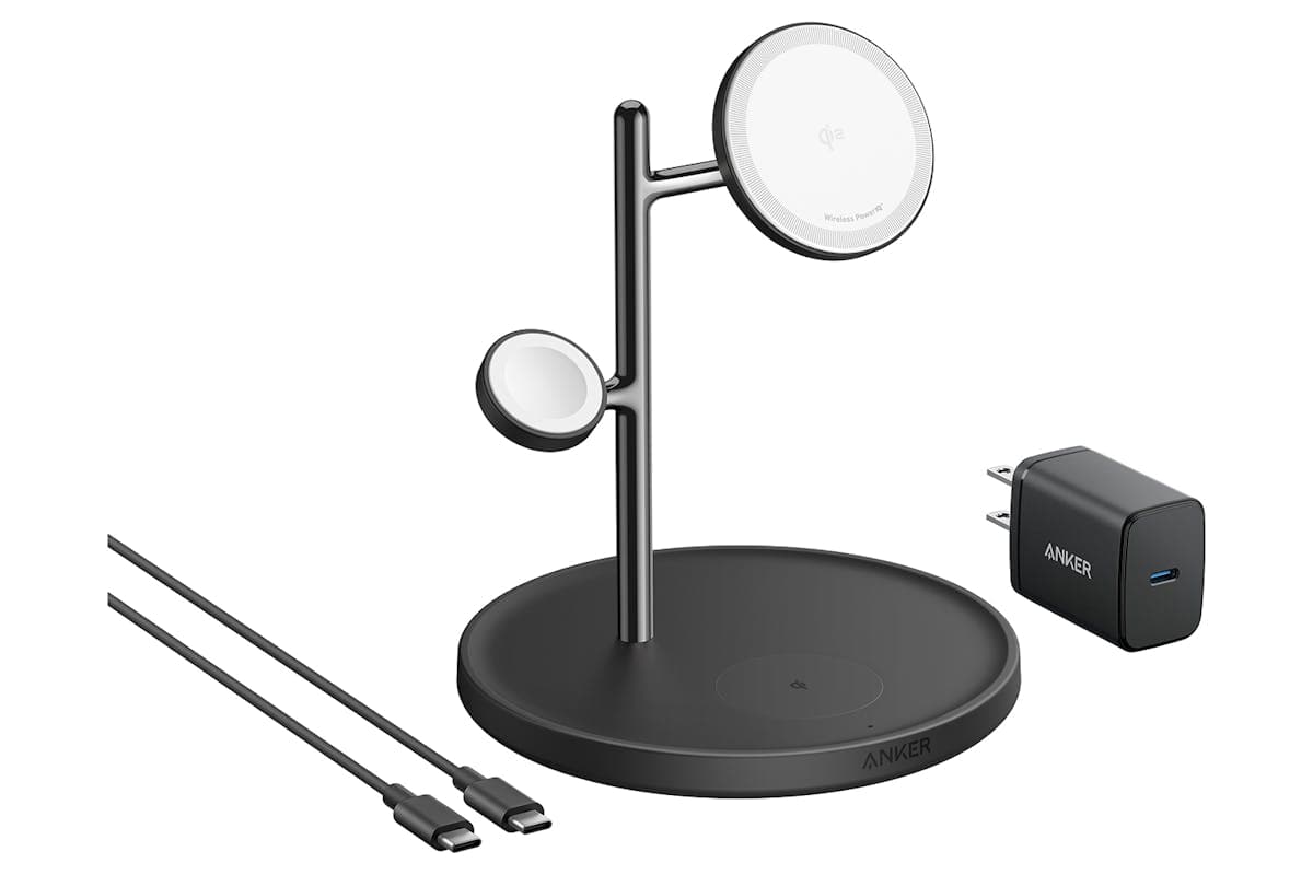 Anker Maggo 15W 3-in-1 Wireless Charging Station | Black
