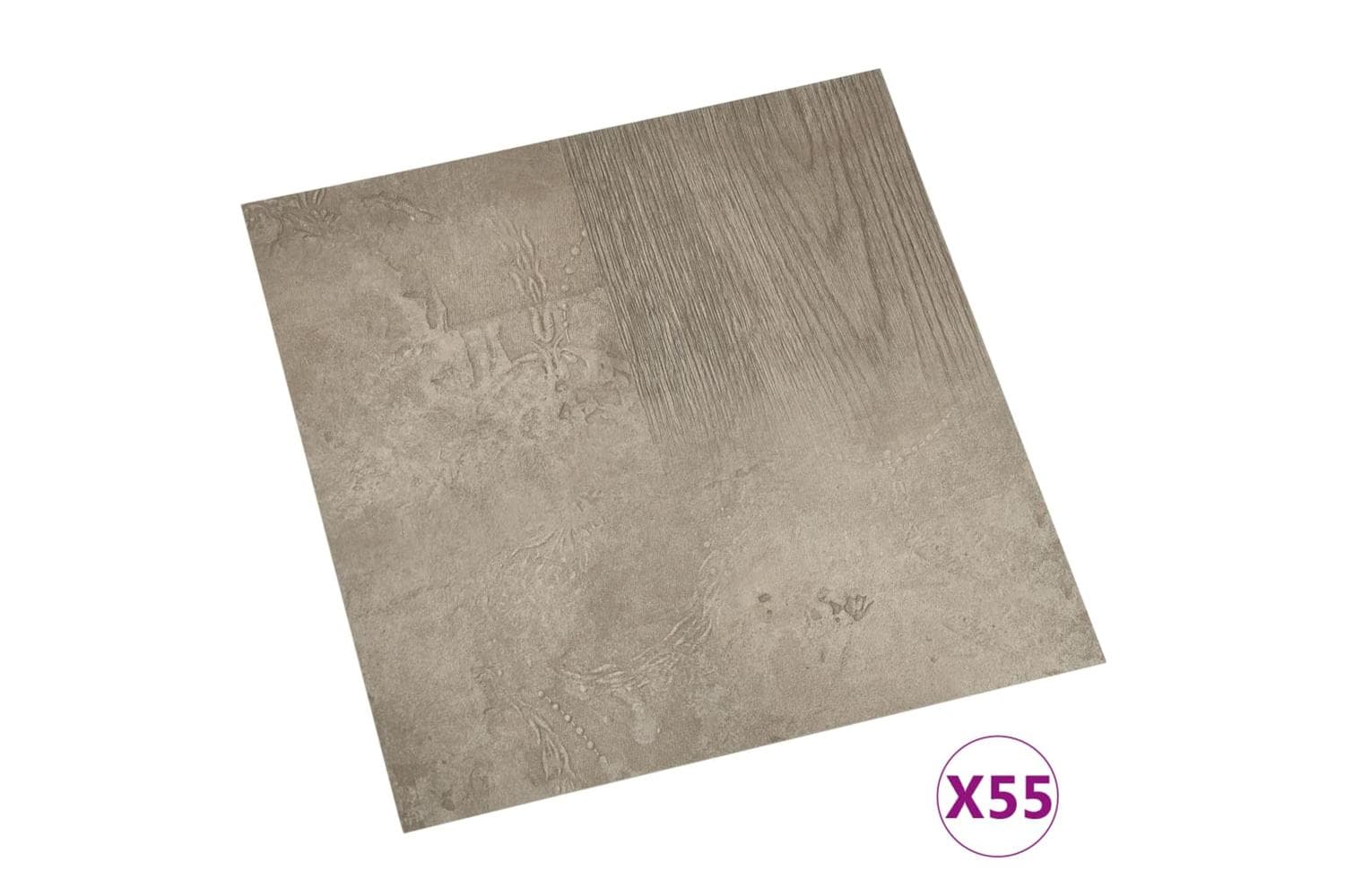 Vidaxl Self-adhesive Flooring Planks 55 Pcs Pvc 5.11 Sq M Grey